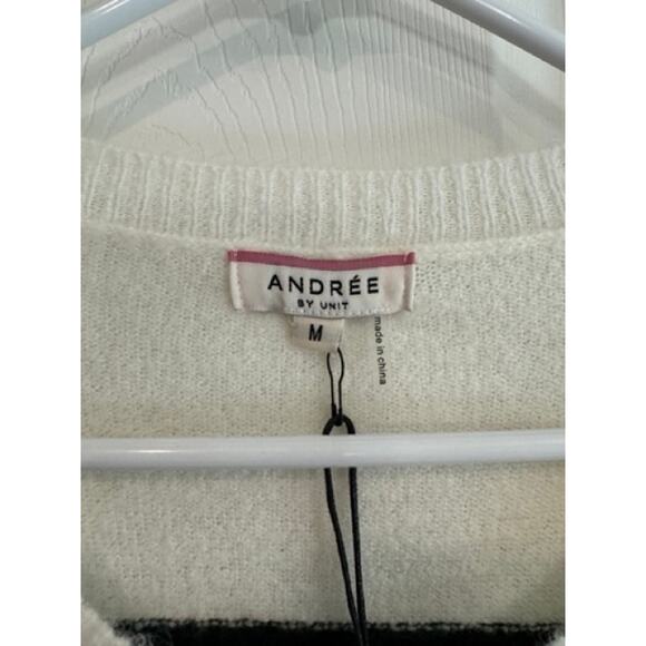 NEW Striped Sweater Color Block Pullover Knit Top- Medium - Picture 3 of 7